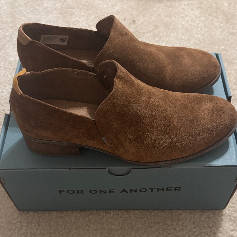 Toms Brown Suede Women’s Ankle Booties